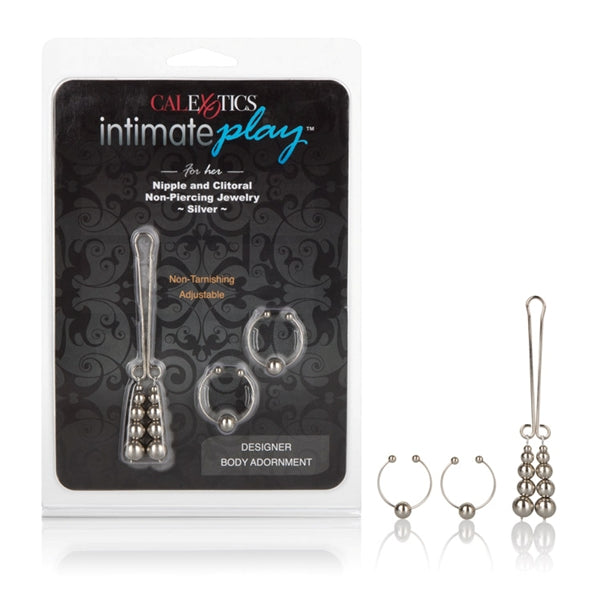 INTIMATE PLAY NIPPLE/CLIT NON- PIERCING SILVER