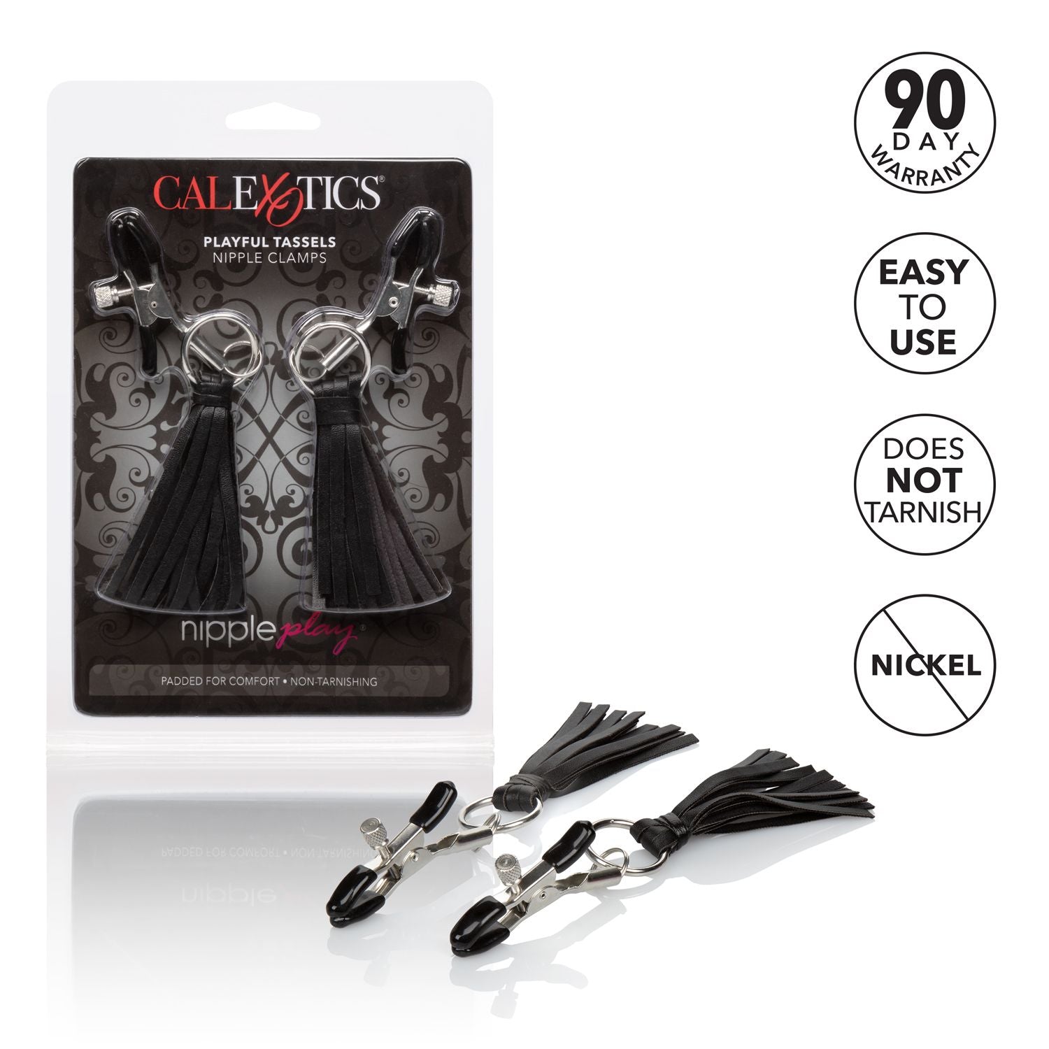 Nipple Play Playful Tassels Nipple Clamps – Black