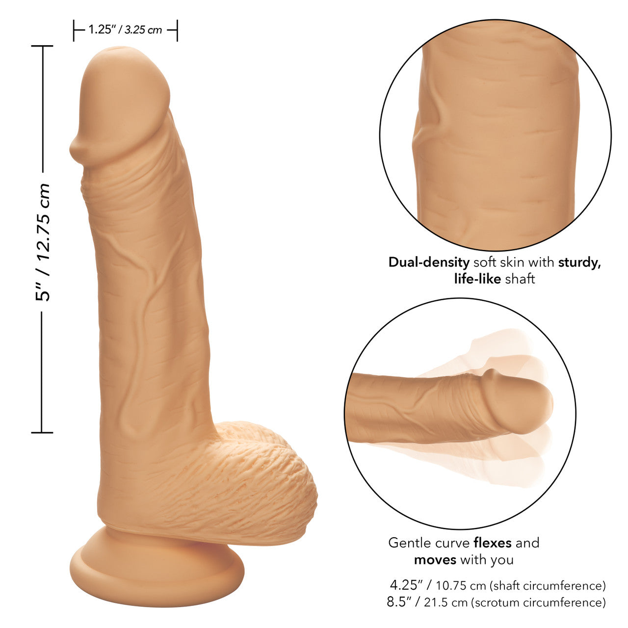 DUAL DENSITY SILICONE STUD 5IN IVORY