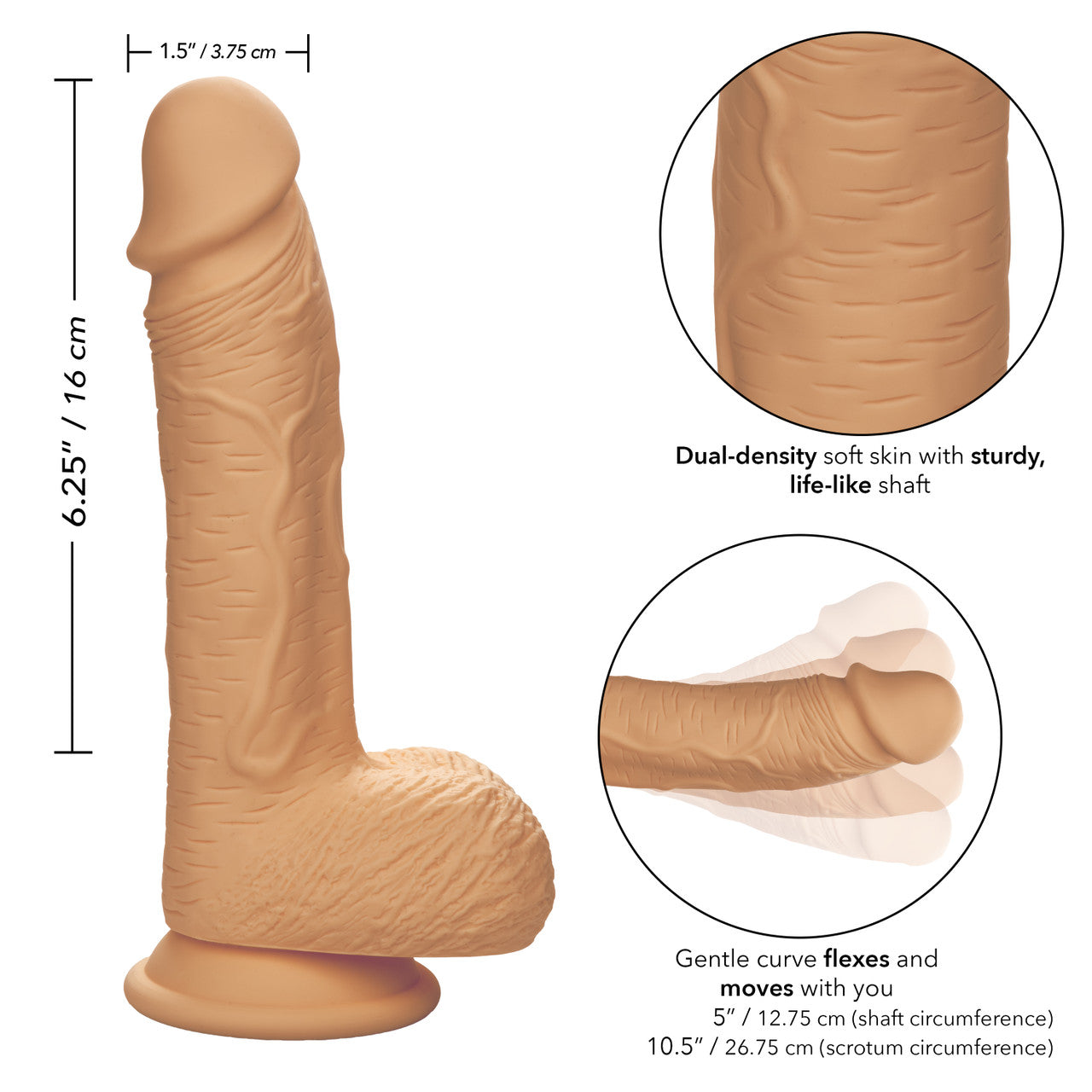 DUAL DENSITY SILICONE STUD 6.25IN IVORY