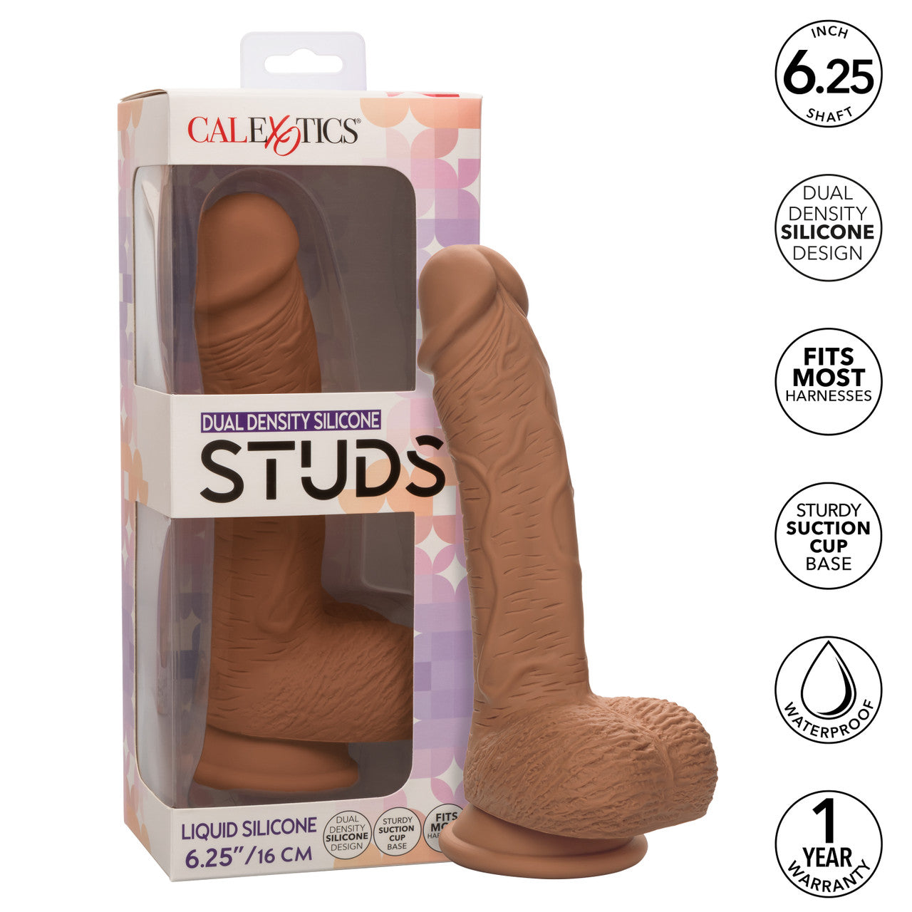 DUAL DENSITY SILICONE STUD 6.25IN BROWN