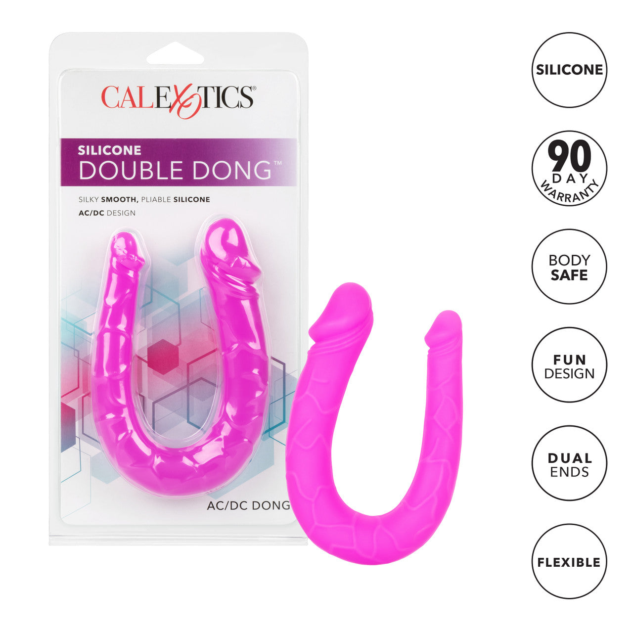 Silicone Double Dong – Purple, AC/DC