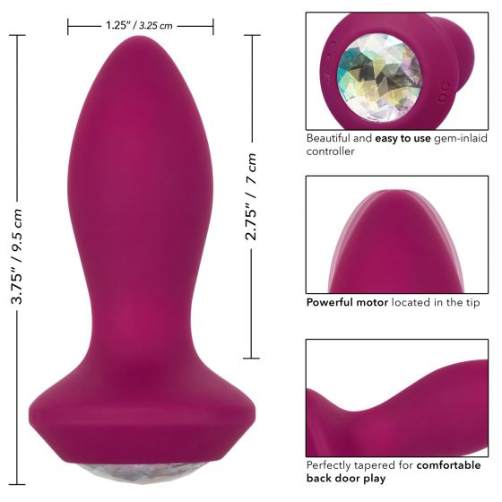 Power Gem Vibrating Petite Crystal Probe – Purple