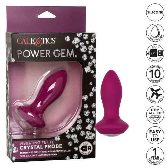 Power Gem Vibrating Petite Crystal Probe – Purple