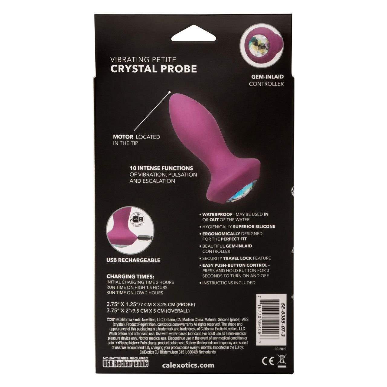 Power Gem Vibrating Petite Crystal Probe – Purple