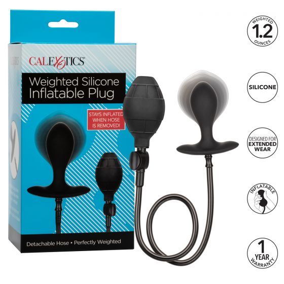WEIGHTED SILICONE INFLATABLE BUTT PLUG