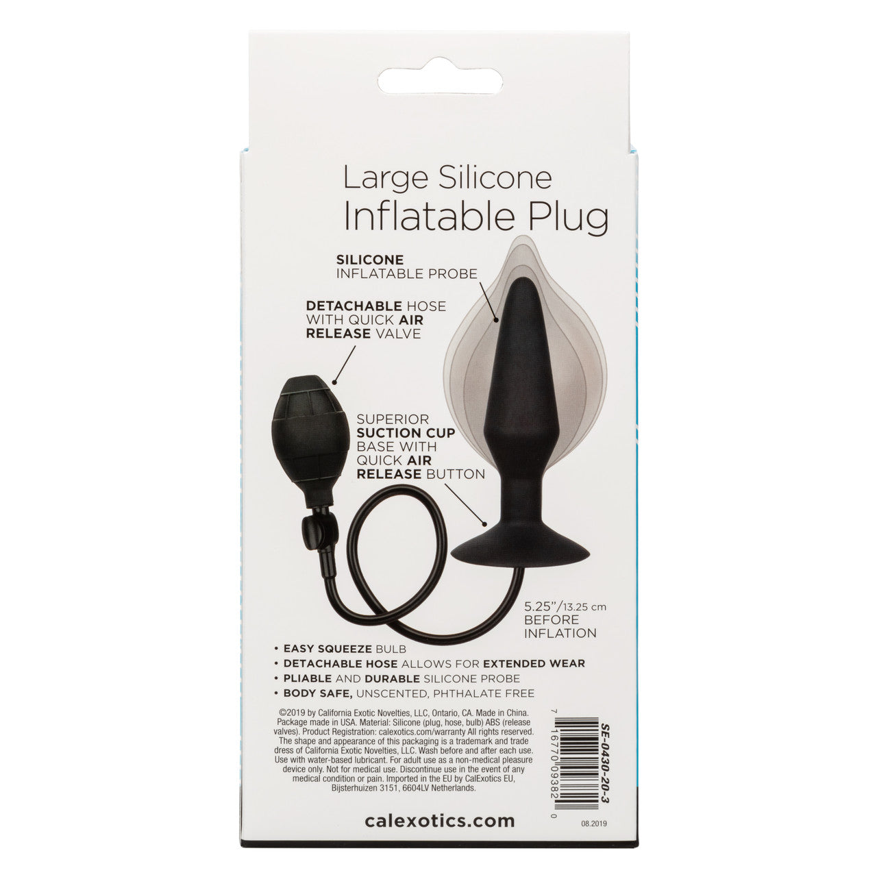 SILICONE INFLATABLE PLUG LARGE