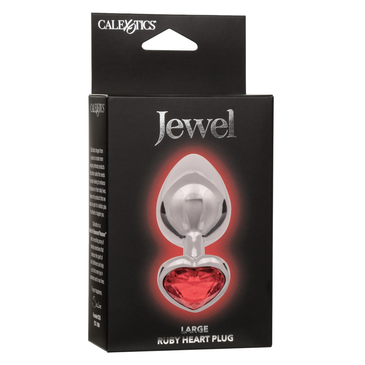 JEWEL LARGE RUBY HEART PLUG