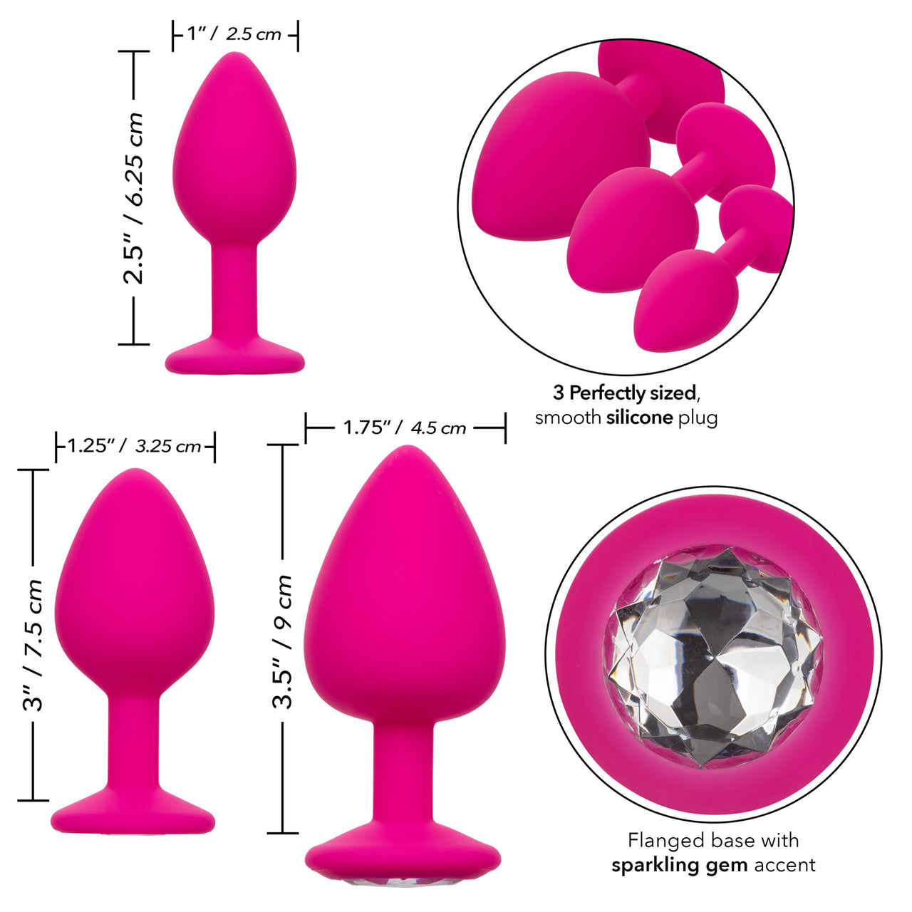 Cheeky Gems 3-Piece Set – Pink