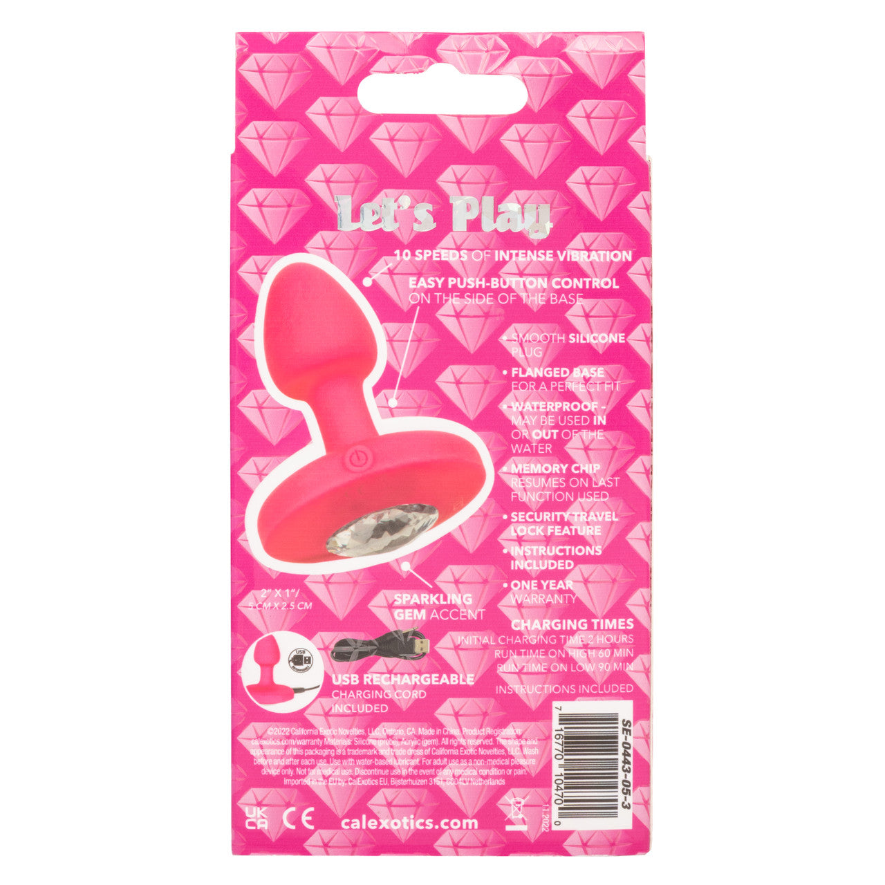 Cheeky Gems Vibrating Probe – Small, Pink