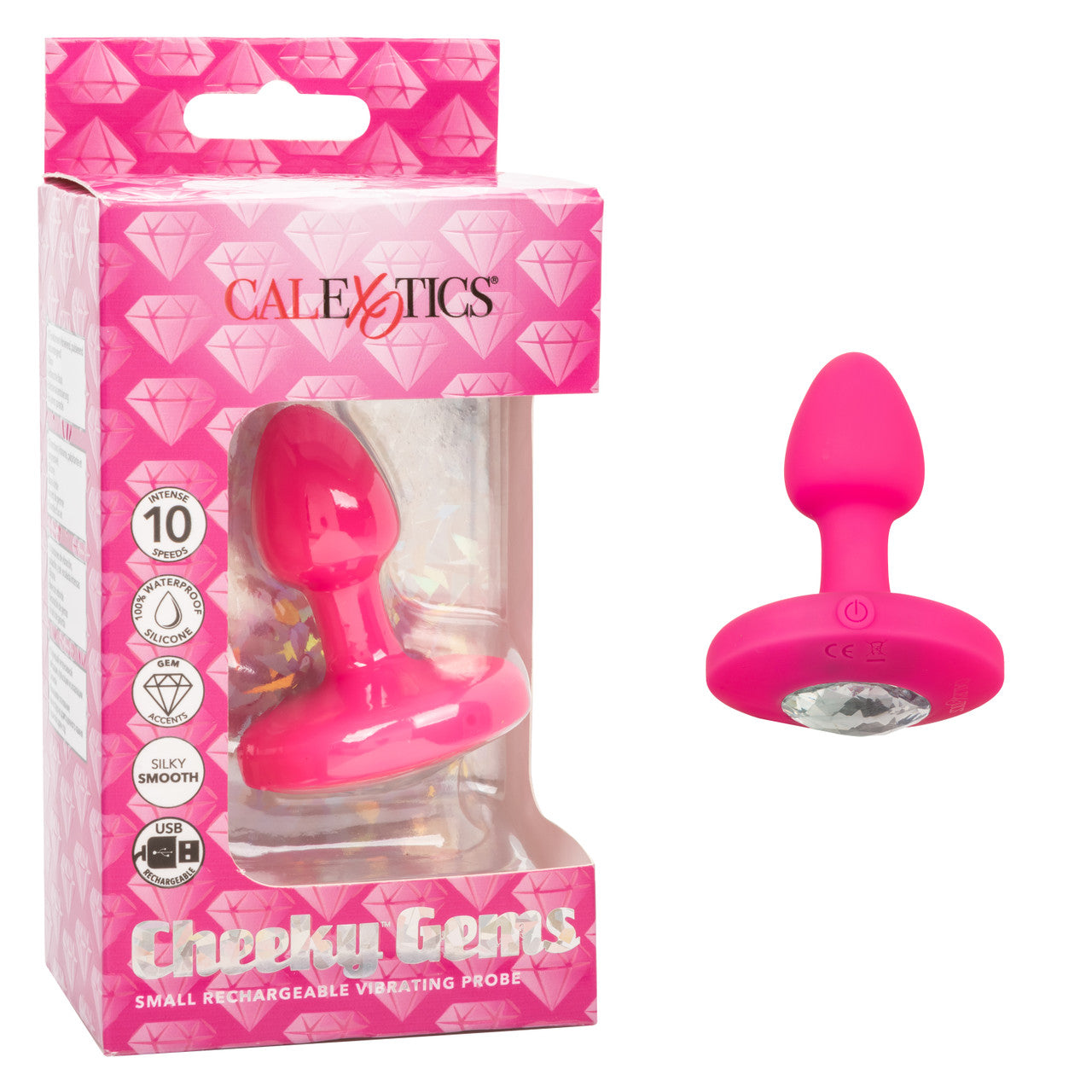 Cheeky Gems Vibrating Probe – Small, Pink