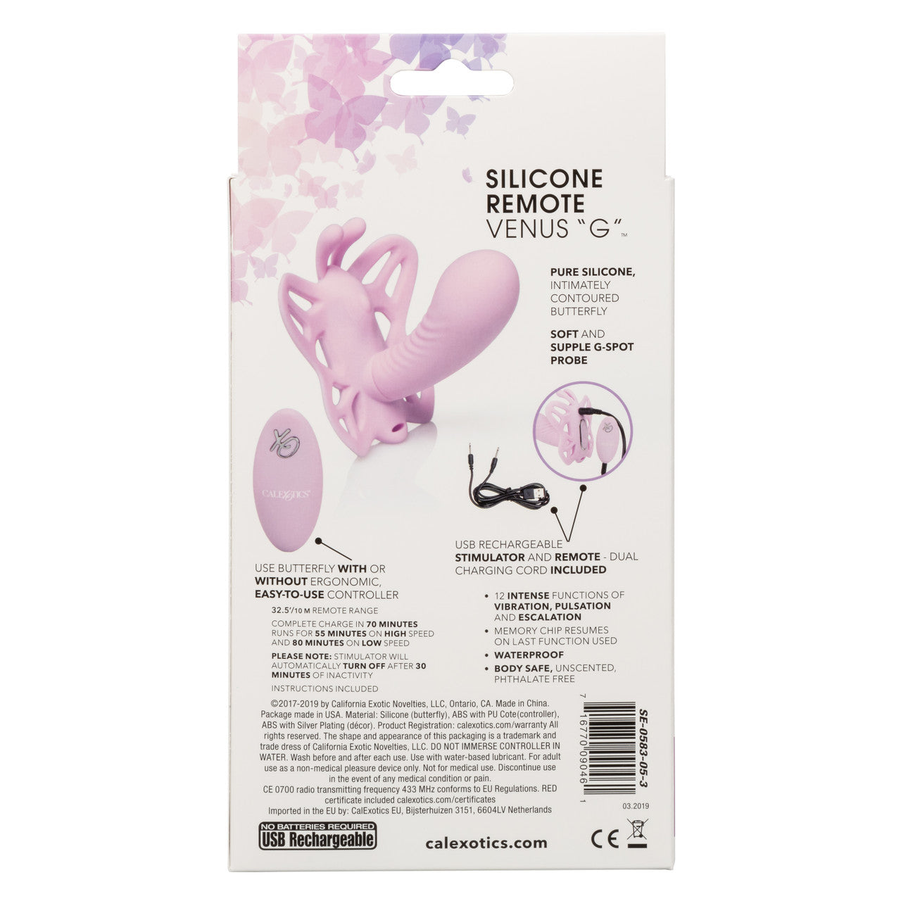 Venus Butterfly Silicone Remote Venus G-Spot Vibrator