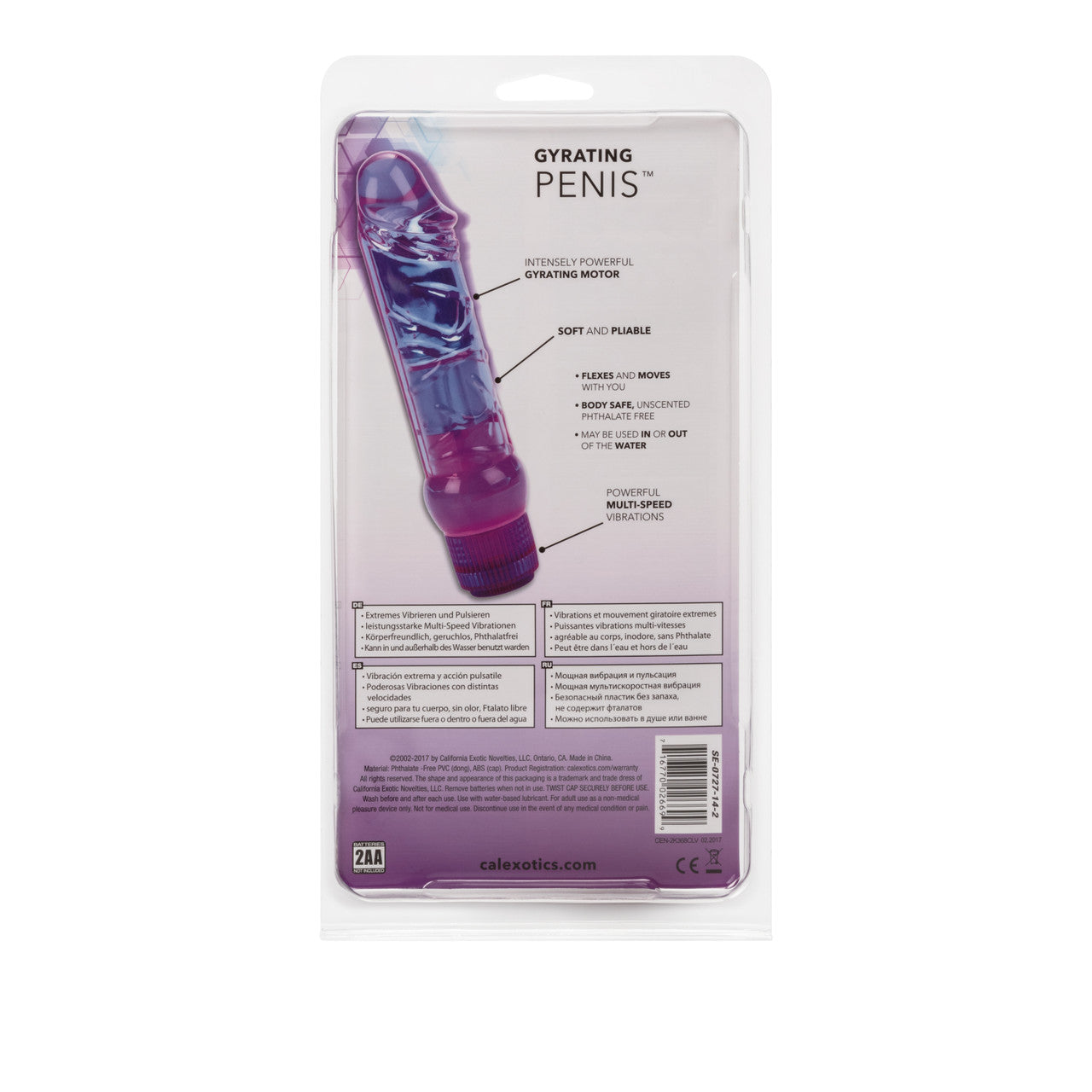 Waterproof Crystal Gyrating Penis