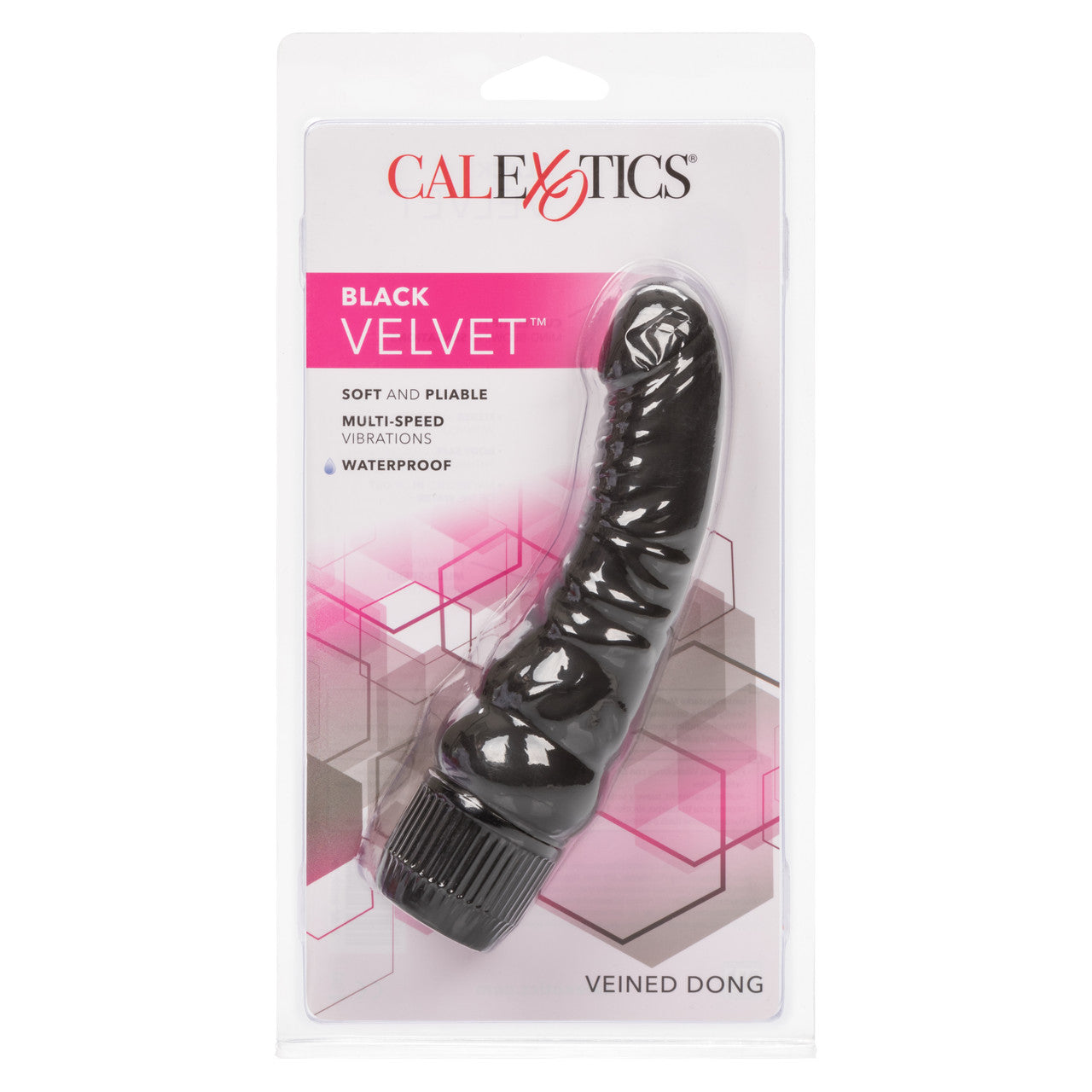 BLACK VELVET 6.25IN VEINED DONG