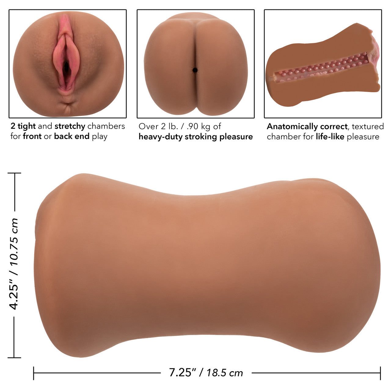 STROKE IT DUAL ENTRY PUSSY & ASS BROWN