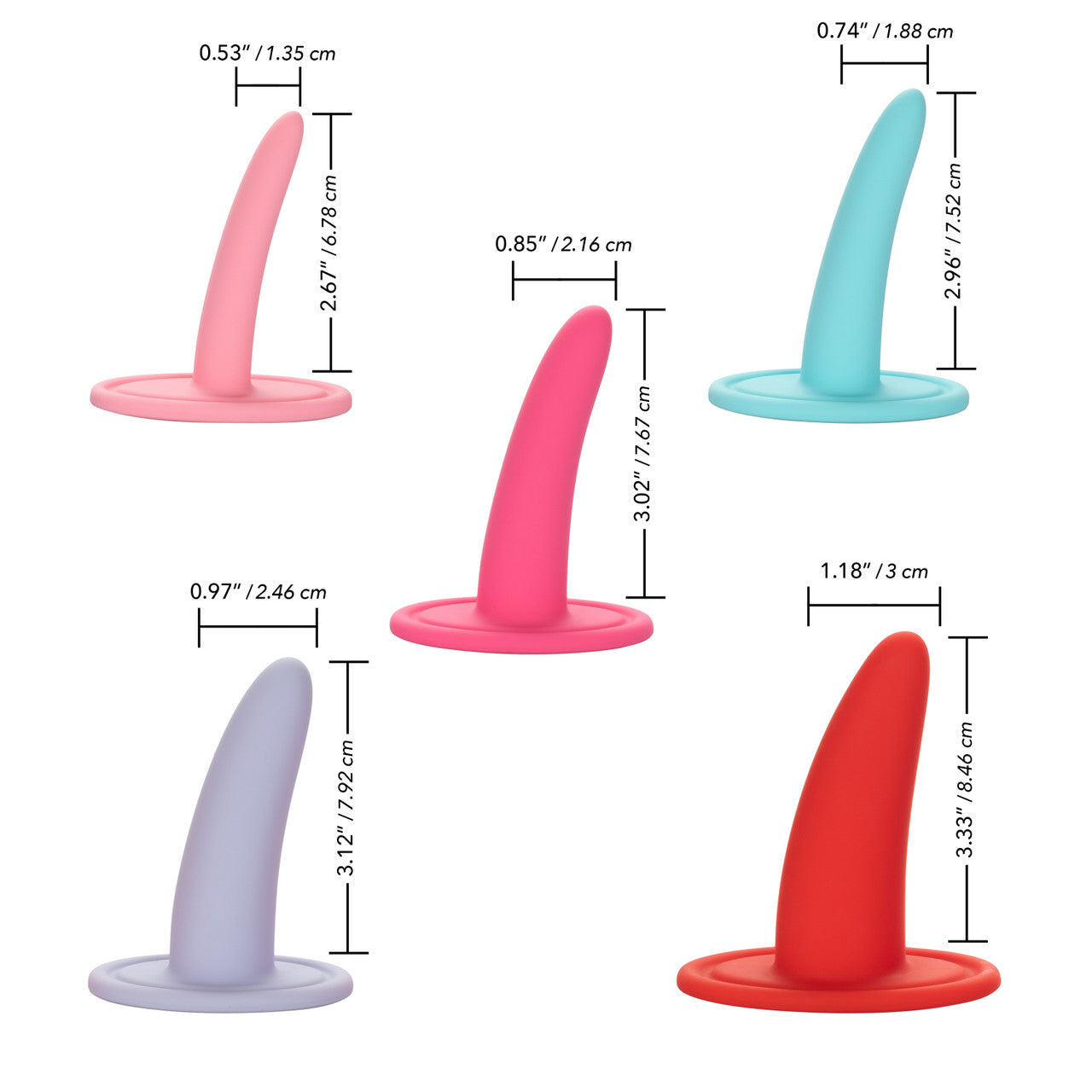 SHE-OLOGY 5PC VAGINAL DILATOR SET