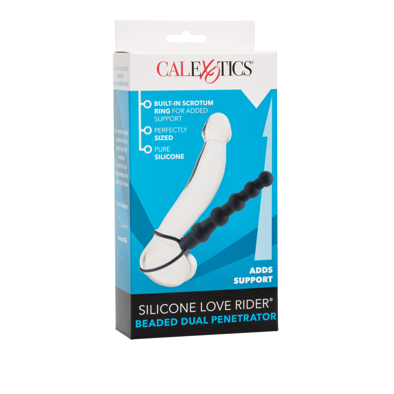 LOVE RIDER BEADED DUAL PENETRATOR BLACK