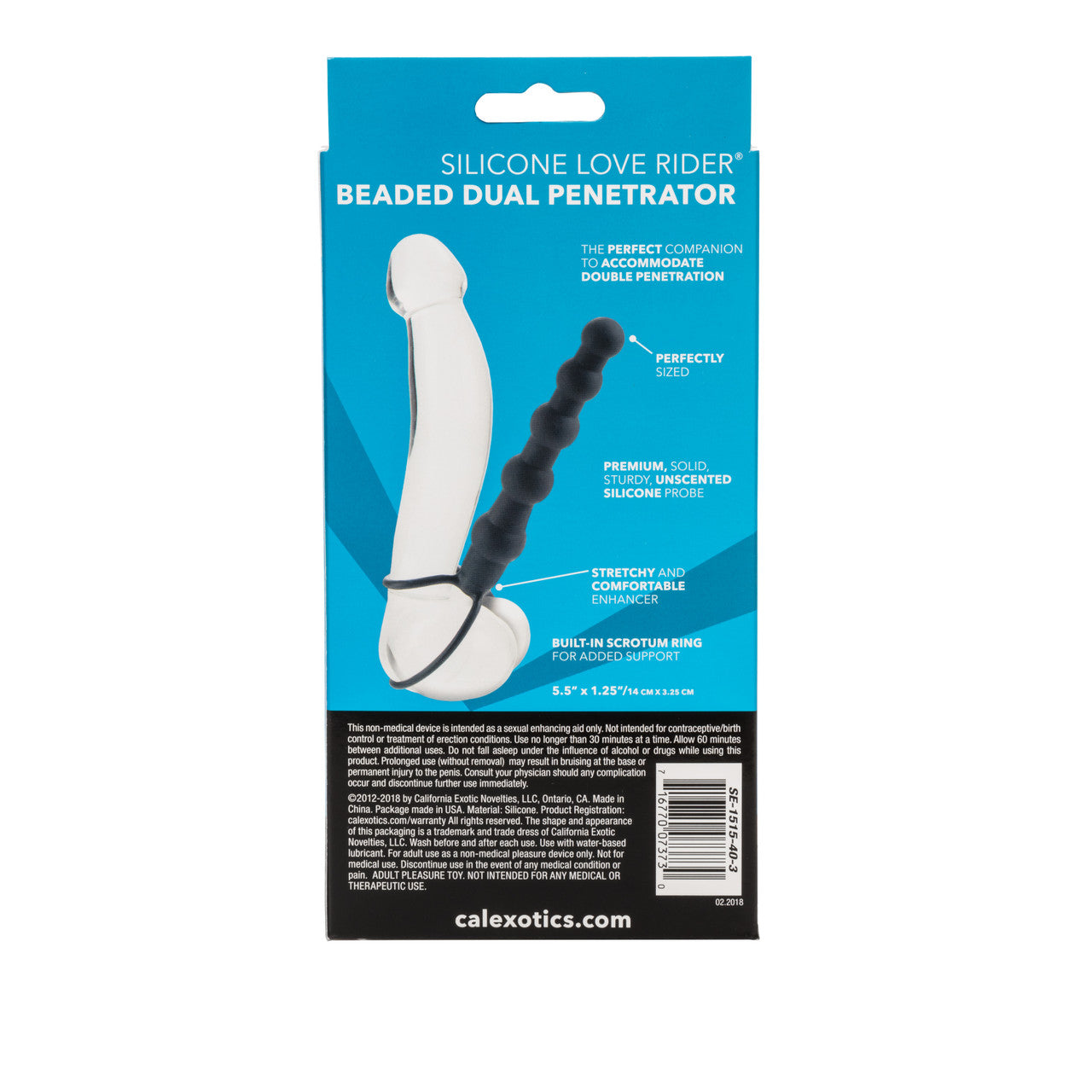 LOVE RIDER BEADED DUAL PENETRATOR BLACK