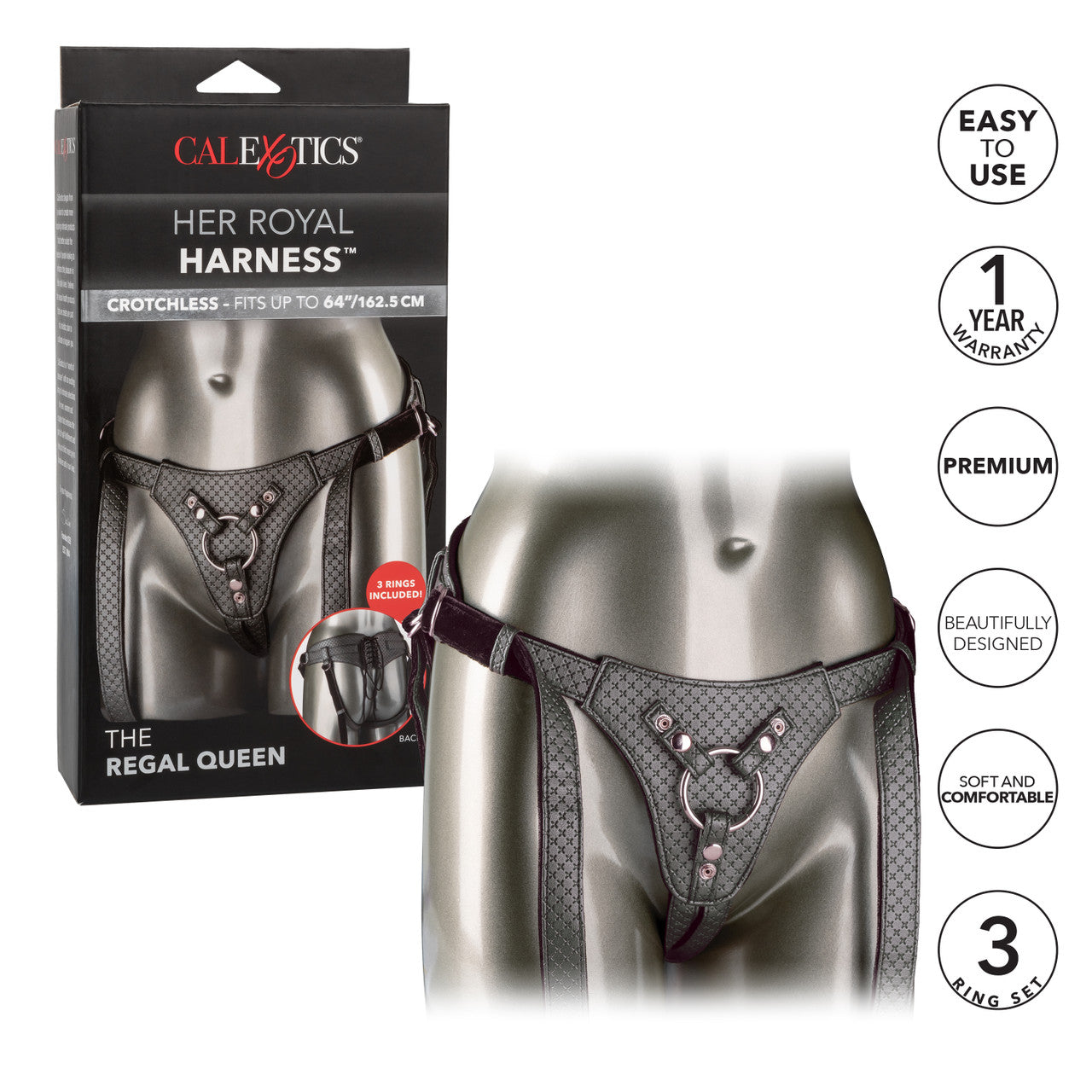 Her Royal Harness The Regal Queen – Pewter