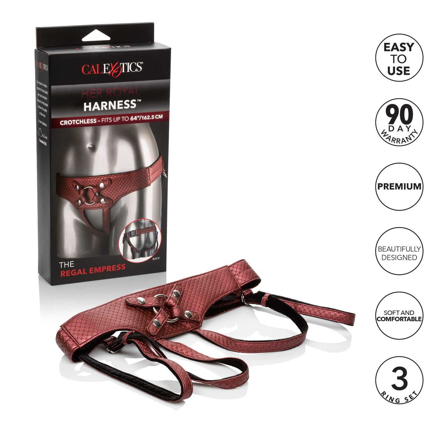 Her Royal Harness The Regal Empress – Red