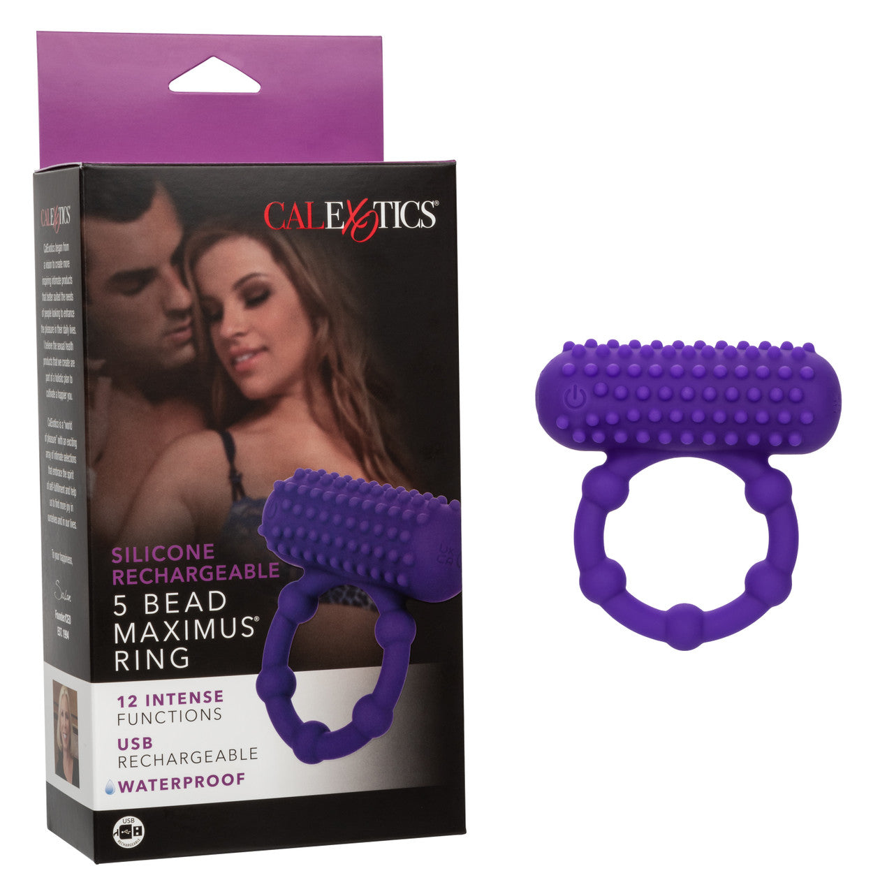 Silicone Rechargeable 5-Bead Maximus Ring