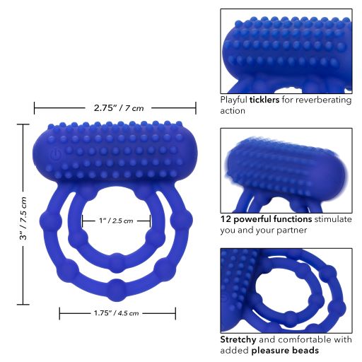 SILICONE RECHARGEABLE 10 BEAD MAXIMUS RING