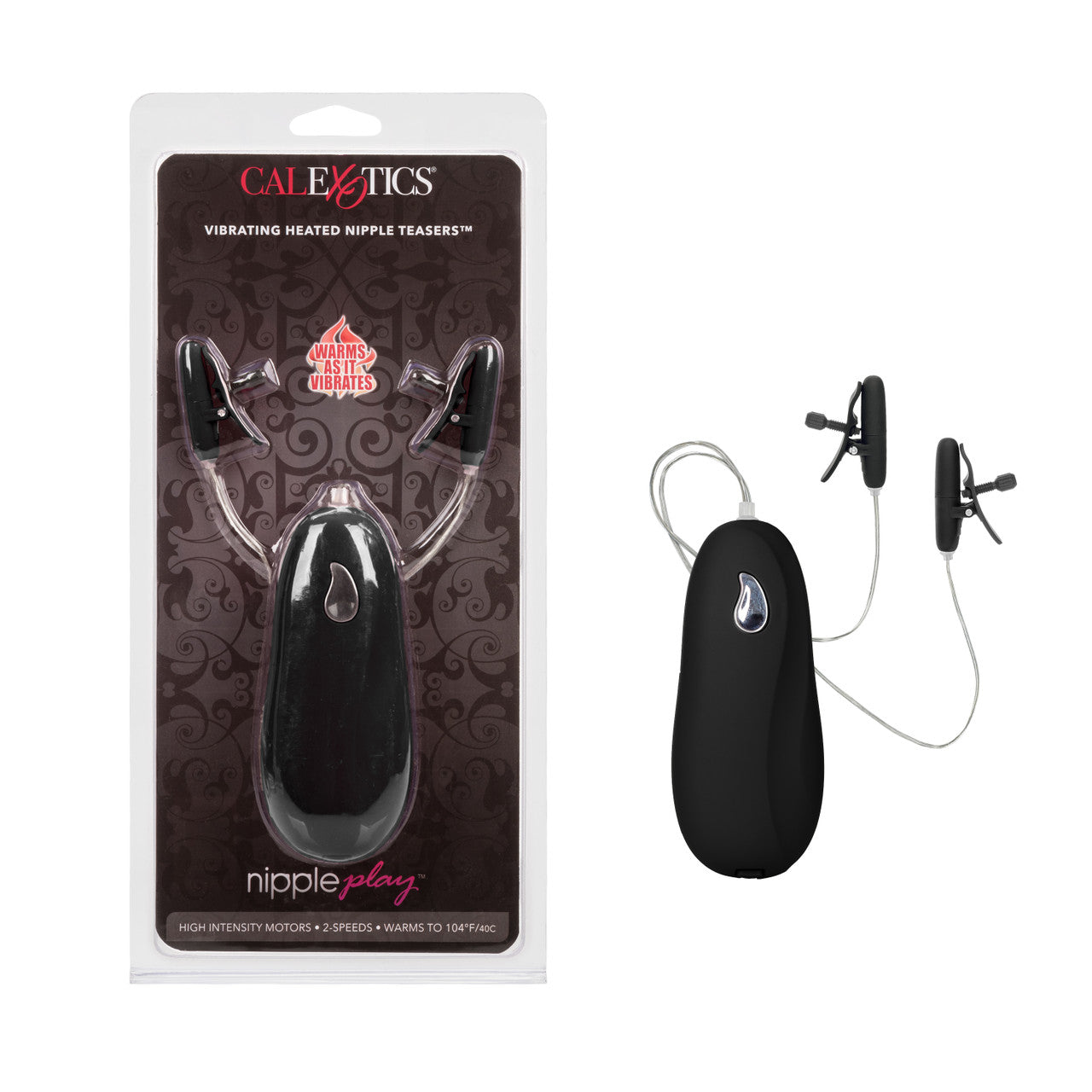 Nipple Play Nipple Teasers Vibrating & Heated – Black