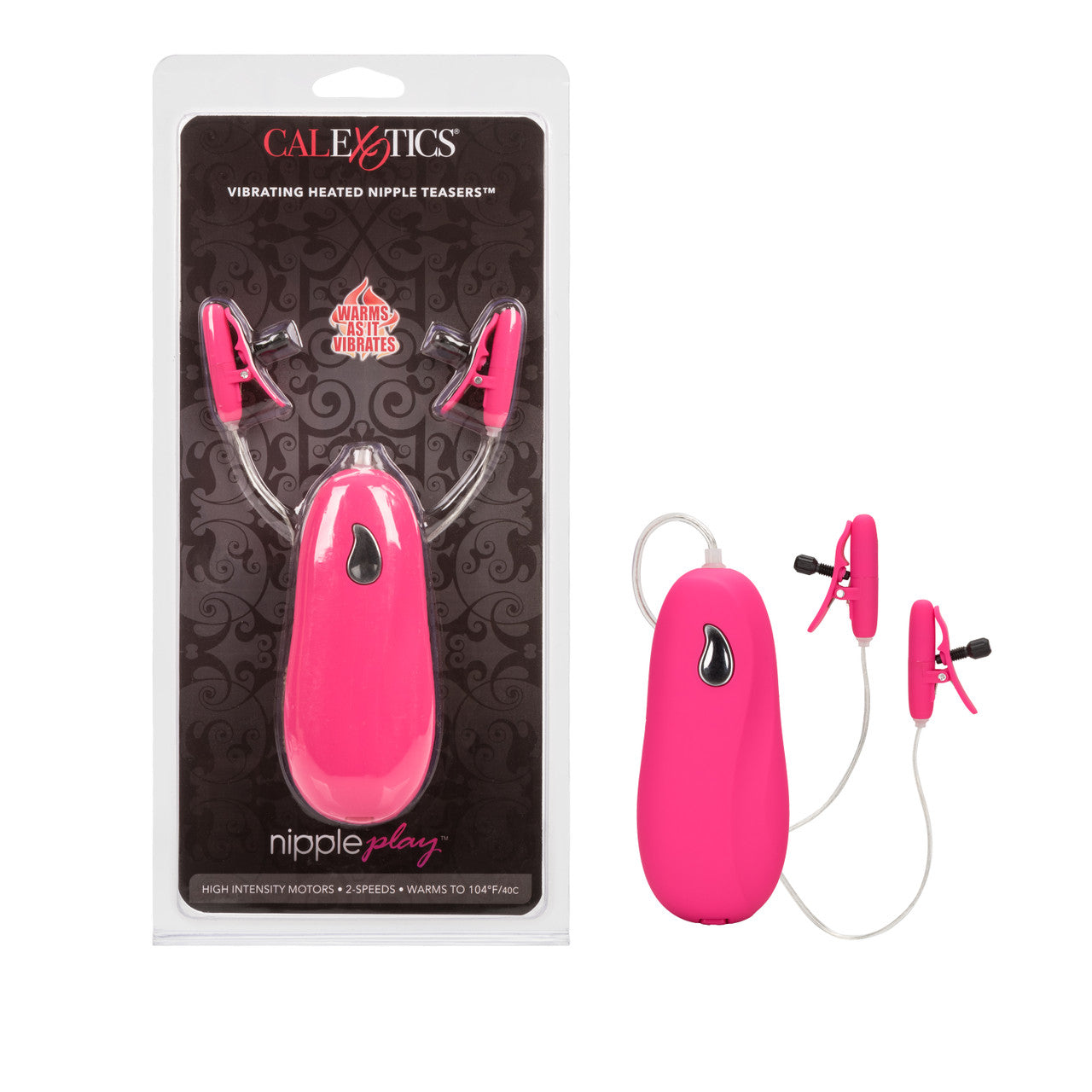 Nipple Play Nipple Teasers Vibrating & Heated – Pink
