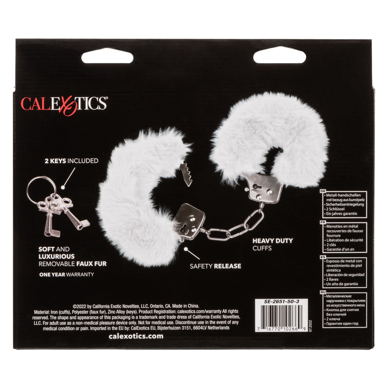 ULTRA FLUFFY FURRY CUFFS WHITE