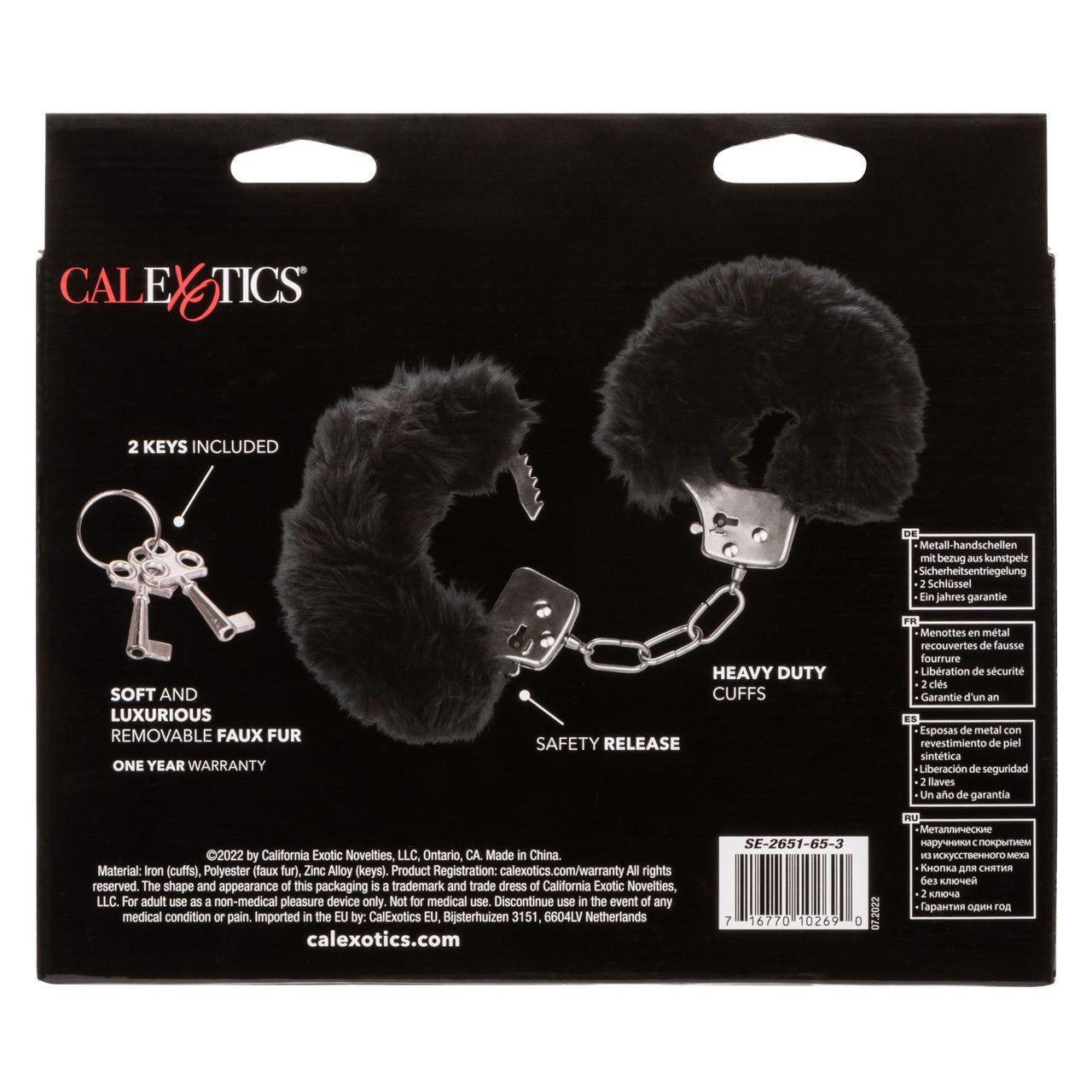 Ultra Fluffy Furry Cuffs – Black