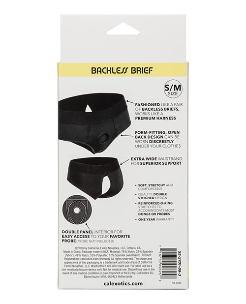BOUNDLESS BACKLESS BRIEF S/M HARNESS BLACK