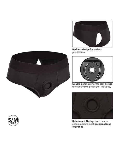 BOUNDLESS BACKLESS BRIEF S/M HARNESS BLACK