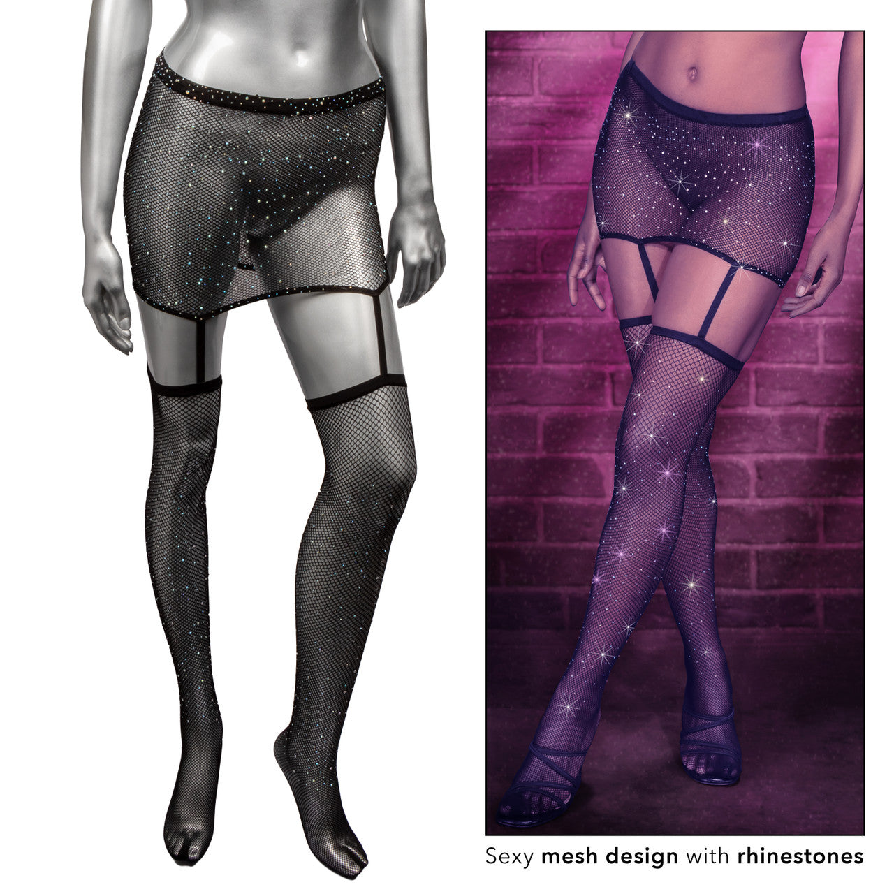 RADIANCE 1PC GARTER SKIRT W/ THIGH HIGHS