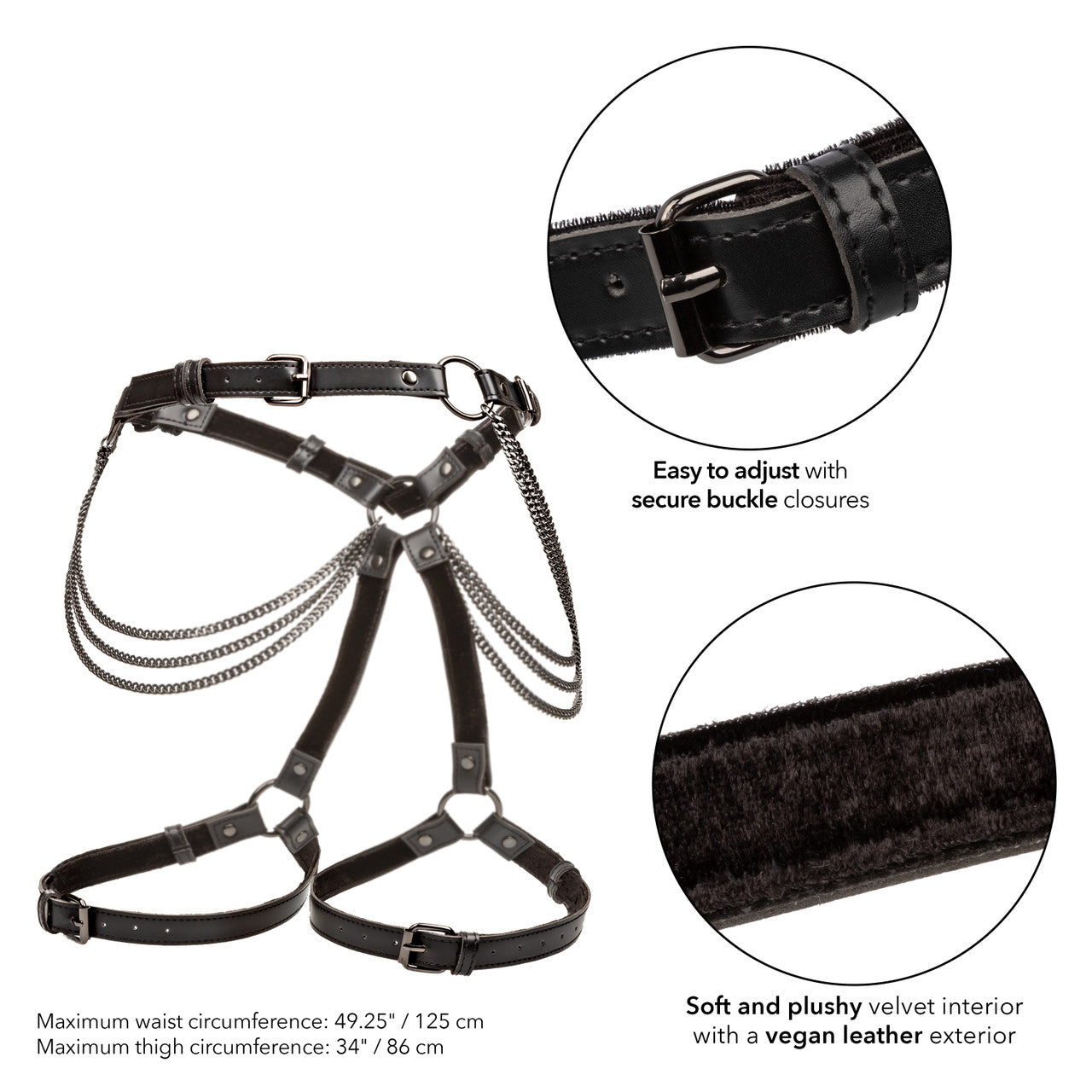 EUPHORIA PLUS SIZE MULTI CHAIN THIGH HARNESS