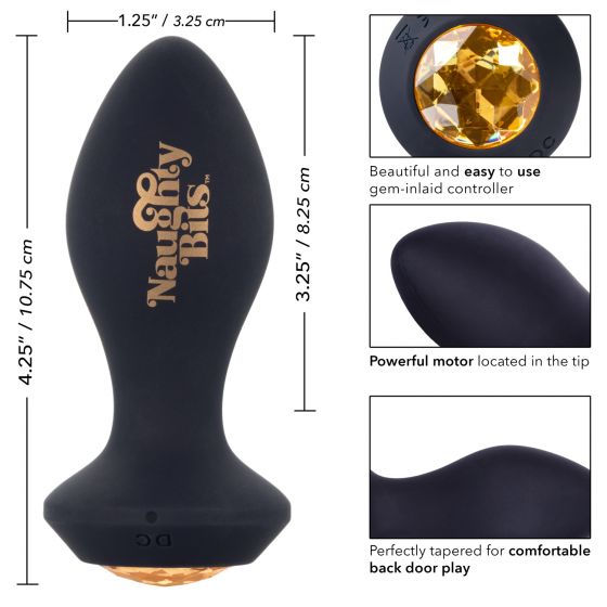 NAUGHTY BITS SHAKE YOUR ASS PETITE VIBRATING BUTT PLUG