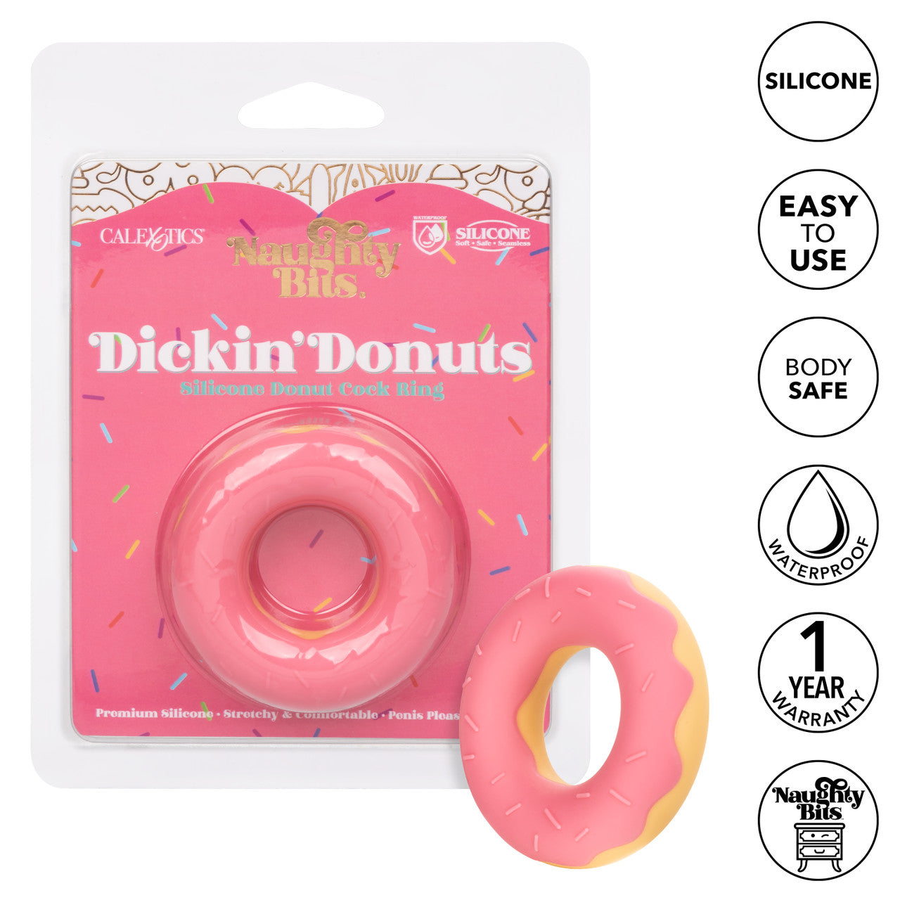 NAUGHTY BITS DICKIN' DONUTS SILICONE DONUT COCK RING