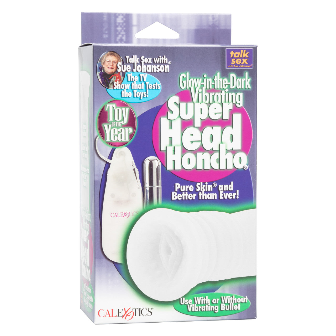 Sue Johanson Super Head Honcho – White, Glow in the Dark