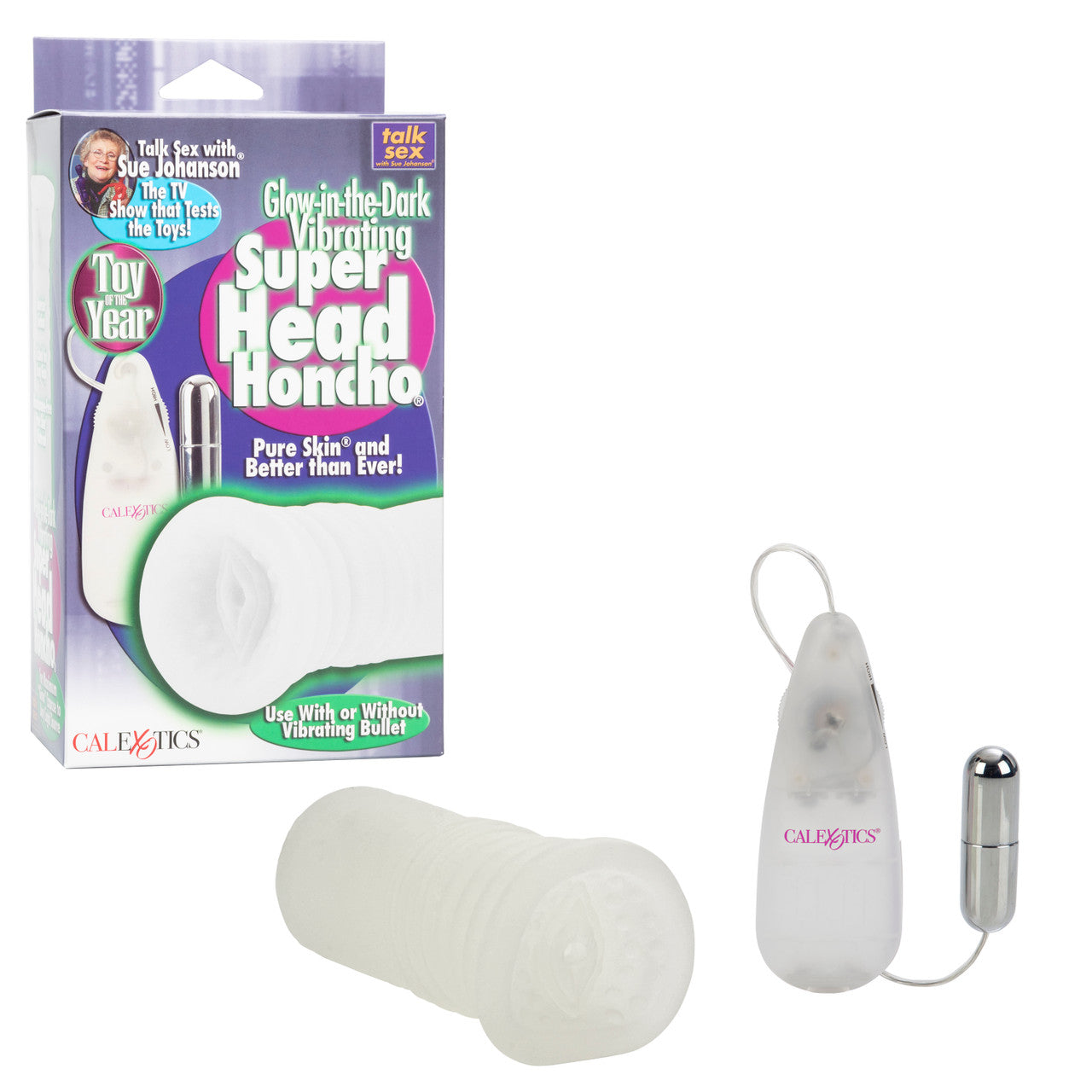 Sue Johanson Super Head Honcho – White, Glow in the Dark
