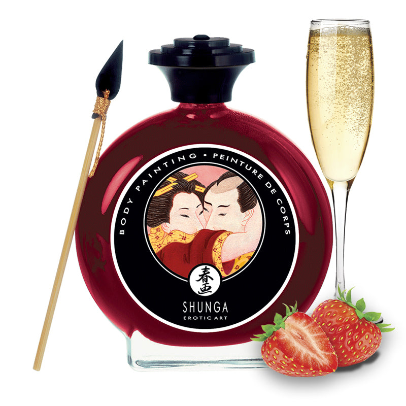 Edible Body Paint Sparkling Strawberry Wine – 3.5 oz