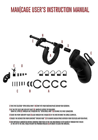 MANCAGE MODEL 20 CHASTITY 3.5 IN SILICONE COCK CAGE