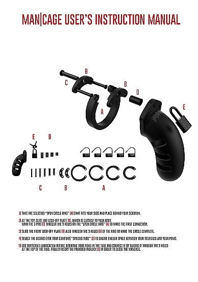 MANCAGE MODEL 21 CHASTITY 4.5 IN SILICONE COCK CAGE