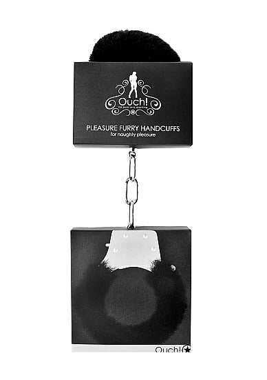 PLEASURE HANDCUFFS FURRY BLACK