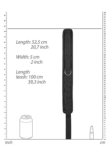 VELVET & VELCRO COLLAR & LEASH ADJUSTABLE BLACK
