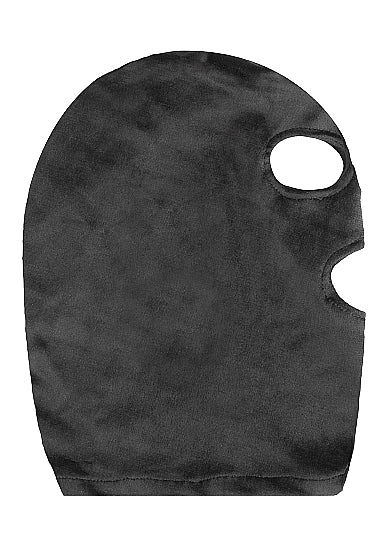 VELVET & VELCRO MASK W/ MOUTH & EYE OPENING BLACK