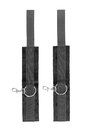 B&W VELCRO HAND/ ANKLE CUFFS W/ ADJUSTABLE STRAPS