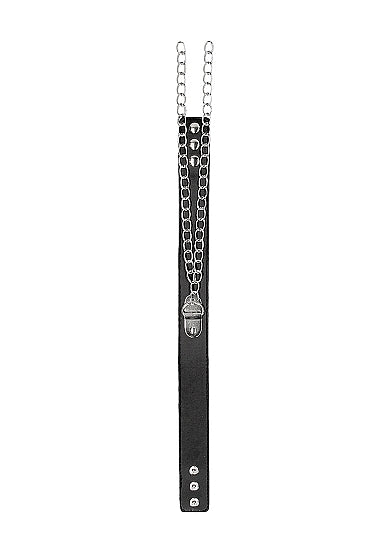 B&W COLLAR W/ HANDCUFFS STRAPS & CHAIN