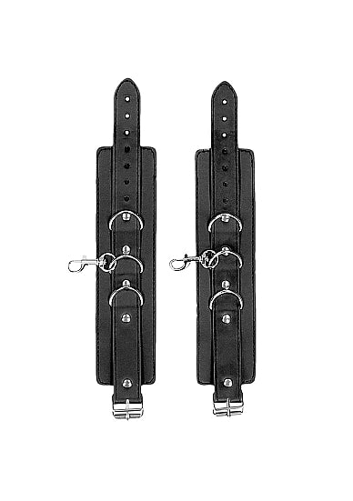 B&W COLLAR W/ HANDCUFFS STRAPS & CHAIN