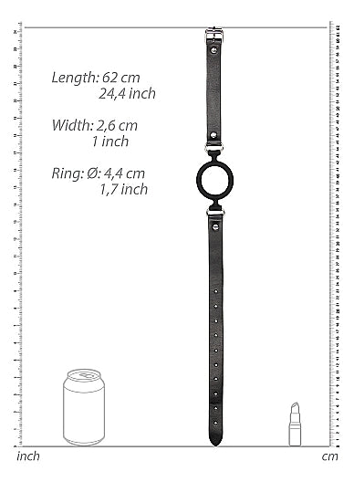 B&W SILICONE RING GAG W/ ADJUSTABLE STRAPS