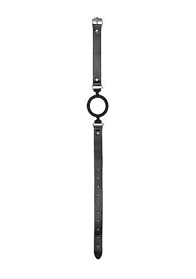 B&W SILICONE RING GAG W/ ADJUSTABLE STRAPS