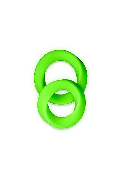 GLOW 2PCS COCK RING SET GLOW IN THE DARK